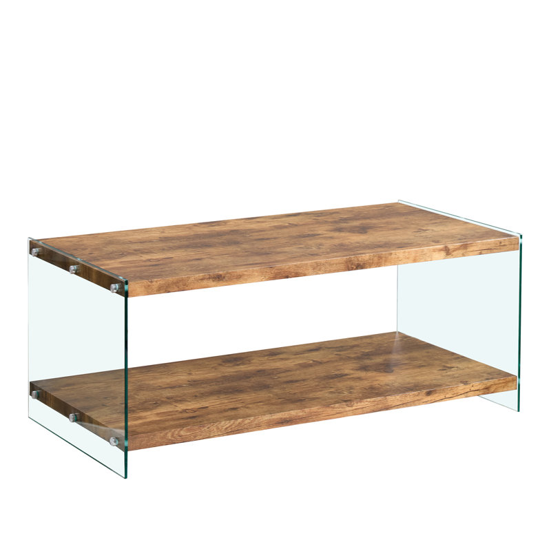 Brown Tea Table With Walnut Glass, Ideal For Holding Decor Items, Suitable Restaurant, Events, Outdoor, 44.58 In Depth, Smooth Surface Finish, Great Display At Trade Shows, Also Home Kitchen, 21.68