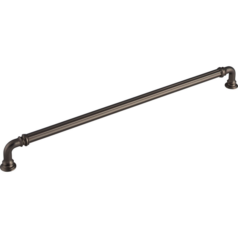 Reeded 12" Center to Center Bar Pull, Ash Gray, 9" Center to Center