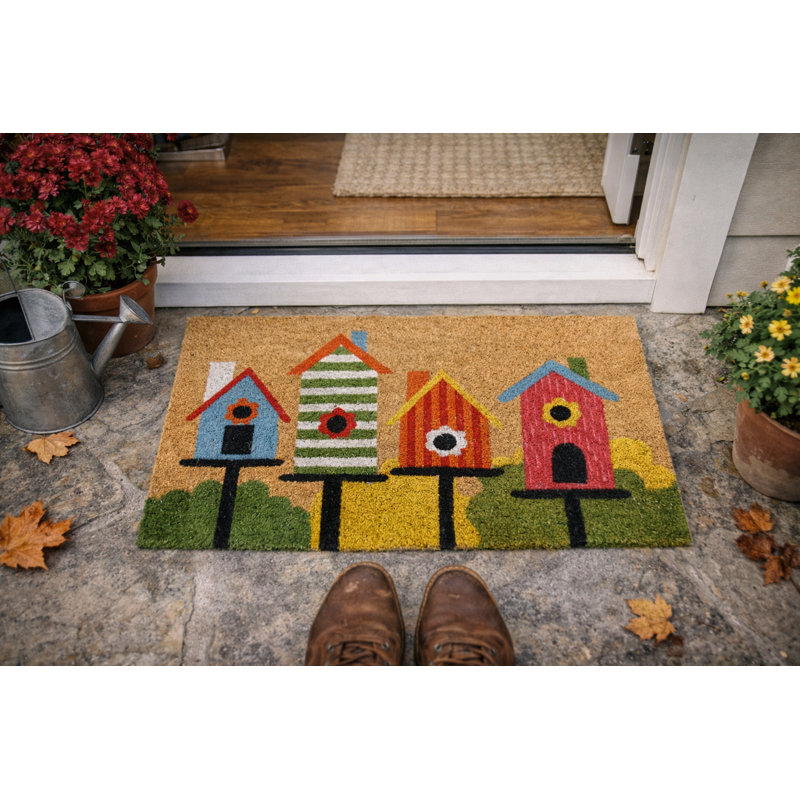 Tapis d'entrée antidérapant pour oiseaux 29,55 po x 17,7 po Birdhouse