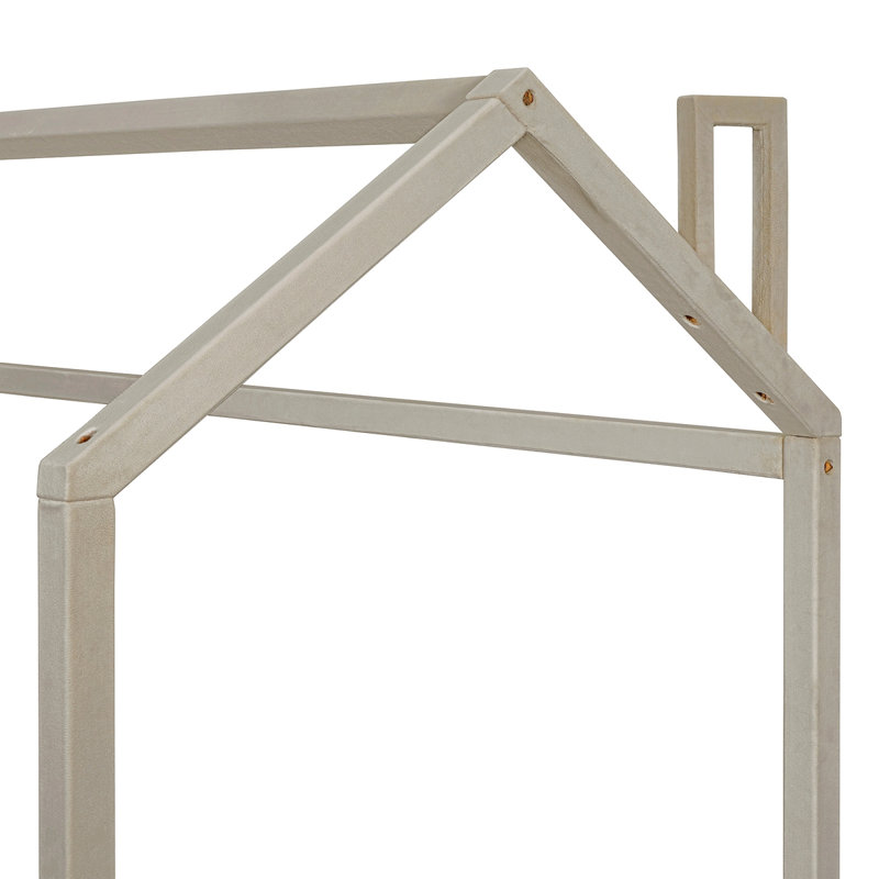 Lit simple en velours, Lit simple, Blanc antique