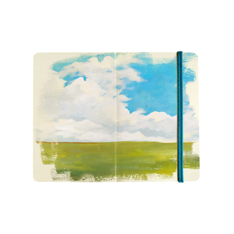 Sketchbook Landscape 7 Print by THE Studio, Black Single Picture Framed