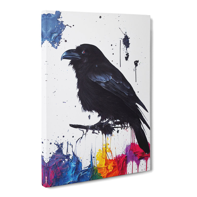 Dansfield Raven Bird - Wrapped Canvas, 50cm H x 35cm W