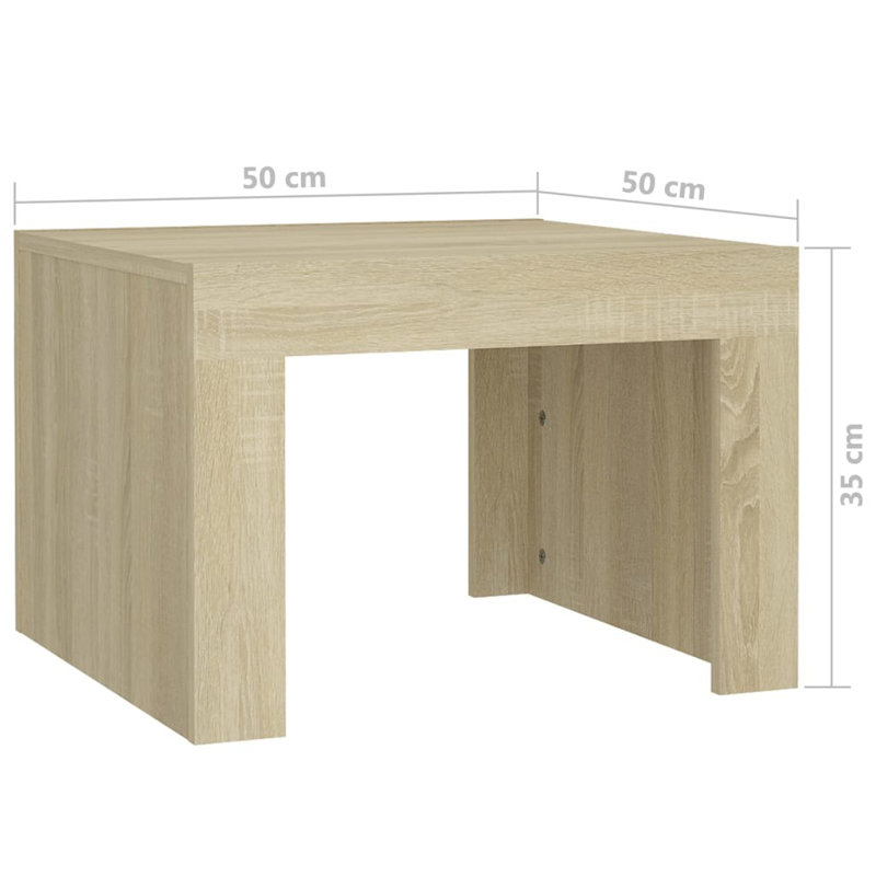 Aleyska Sled Coffee Table, Sonoma Oak, 35cm H x 50cm W x 50cm D