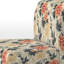Fauteuil de chambre vintage rembourré vert et beige Dahlia