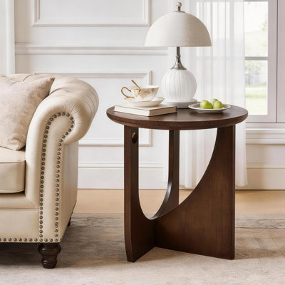 Table d'appoint en bois naturel, table d'appoint simple pour bureau, 50 cm de hauteur, style rustique, convient à une chambre ou un balcon.