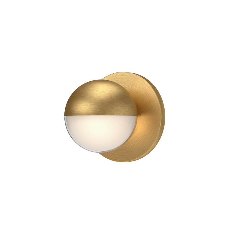 Pluto 1 - Light LED Armed Sconce, Brushed Gold, 3000K