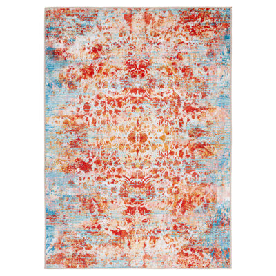 Whaleyville Performance Machine Washable Abstract Rug