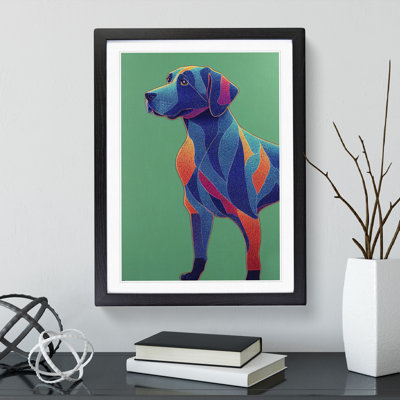 Mysterious Dog Abstract - Framed Print