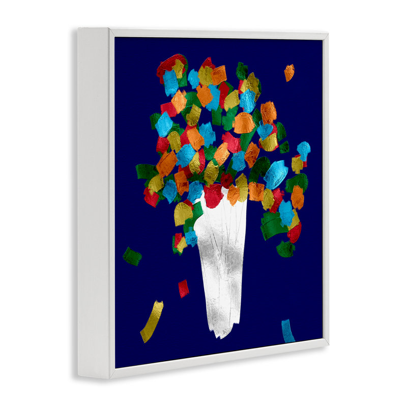 Art abstrait giclée encadrée par Bellasai Art, Giclée encadrée blanc bord de mer, H 17 po x l 17 po