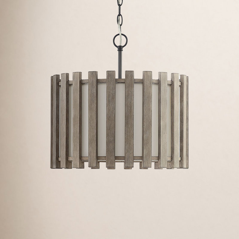 Denni 1 - Light Gray-Washed/Bronze Single Pendant