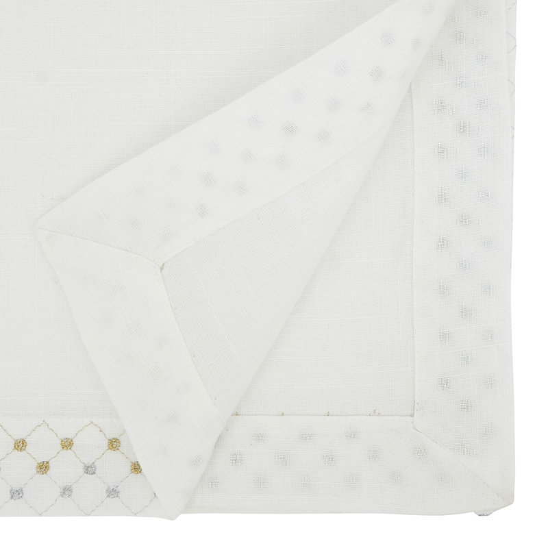 Gleaming Weave Metallic Lattice Table Runner