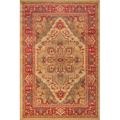 Puffy Themed Traditional Orange Toned Decorative and Washable Rug