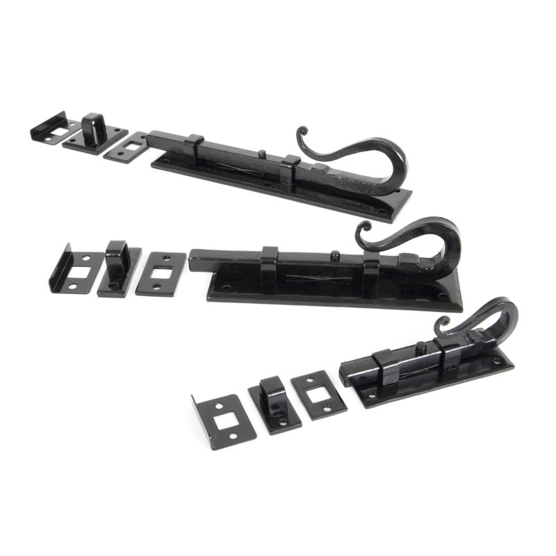 Shepherd's Crook Universal Bolt, 5.2cm H x 15.8cm W x 5cm D, Black