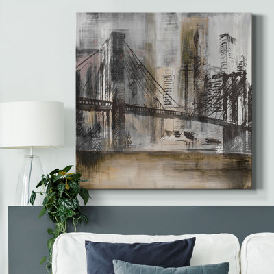Brooklyn Bridge Twilight - reproduction d'art sur toile tendue