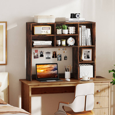 Bahut de bureau avec 7 compartiments ouverts et 3 tablettes réglables