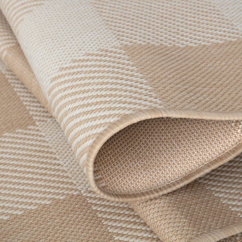 Ecology Collection Chequered Area Rug, Rectangle 120 x 170cm