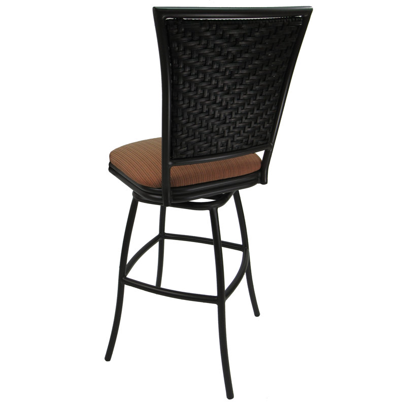 Très grand tabouret de bar d'extérieur sans accoudoirs pour l'extérieur 34 "Erin - terre cuite - brun