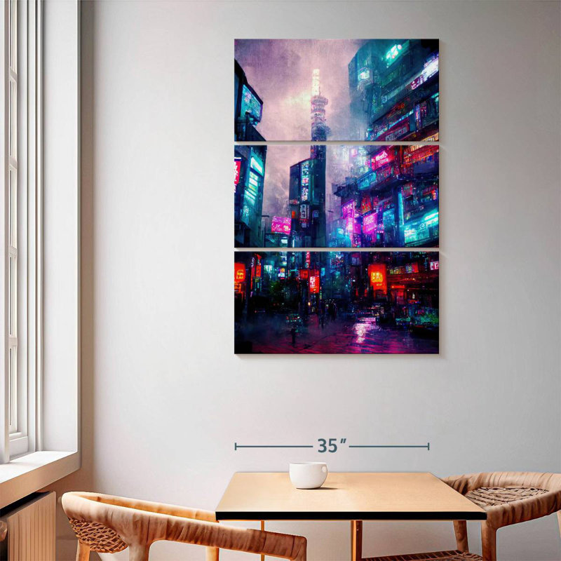 Sirpi Cyberpunk City Tokyo II, H 65 po x l 42 po