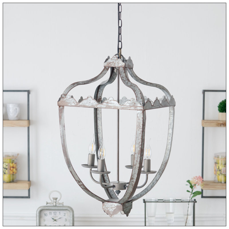 Lustre géométrique en fer 4 lumières Chadha