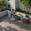 Îlot de cuisine extérieur avec table de barbecue pliable-1734784891