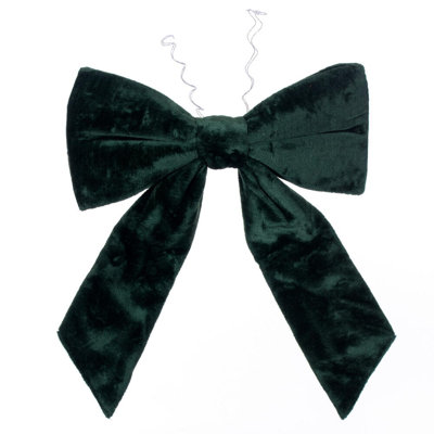 Vickerman 24" x 32" Faux Fur Bow. Festive Christmas Decor and it is Ready to Hang.