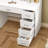 Vanity Desk With Mirror And Lights, Makeup Vanity With 5 Drawers And 3 Storage Shelves, 3 Color Modes & Adjustable Brightness Dressing Table, Vanity Desk For Bedroom-865066688