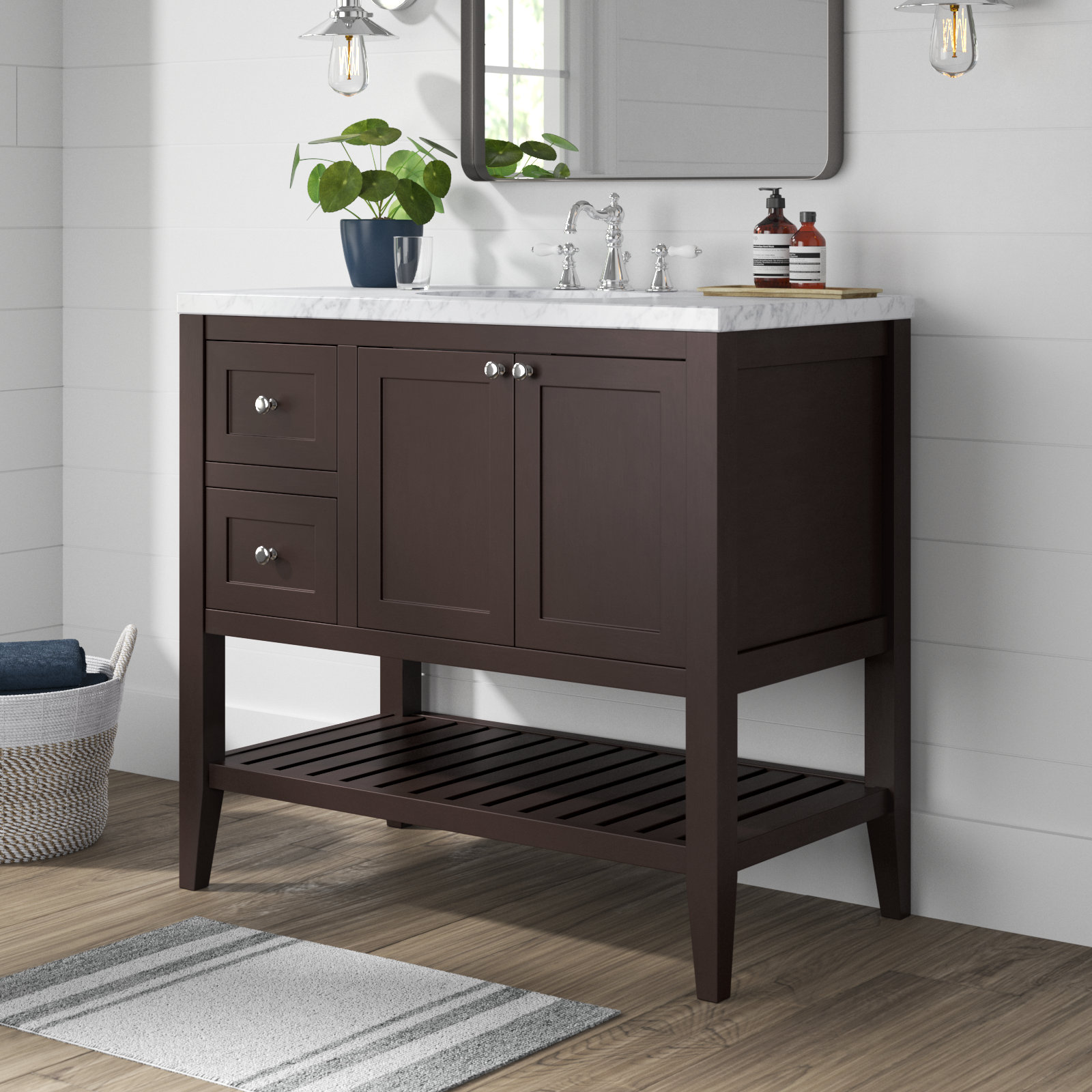 Design Element Christine 35 Single Bathroom Vanity Set - Espresso