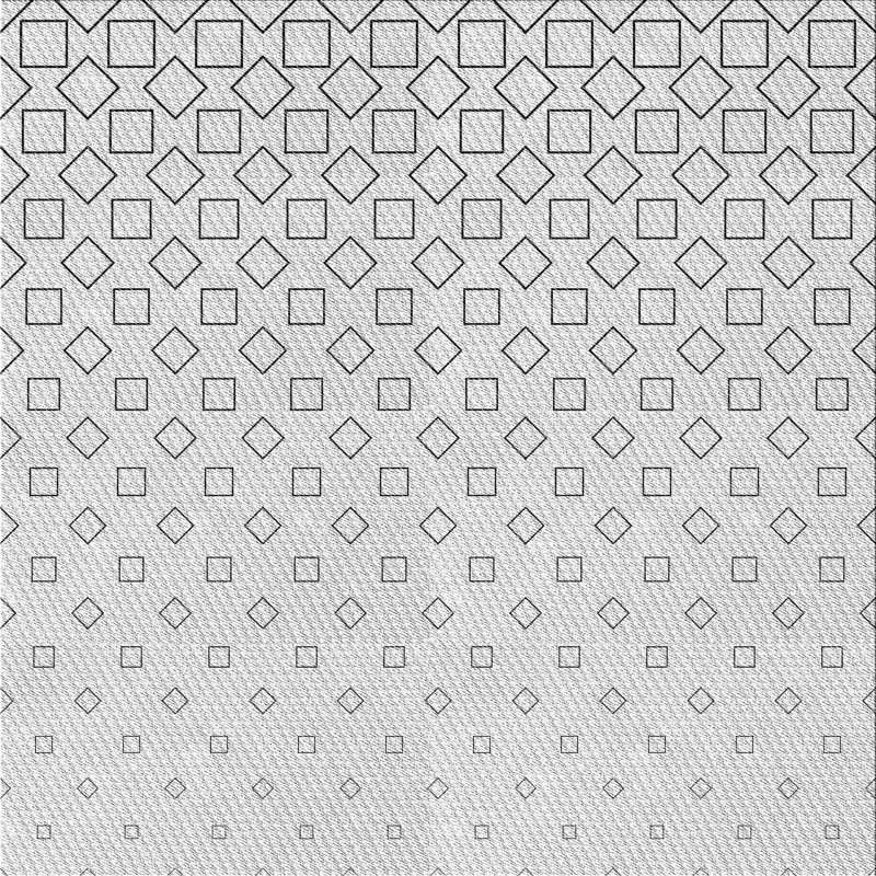 Tapis gris/zone noire à motifs, Carré 6 pi