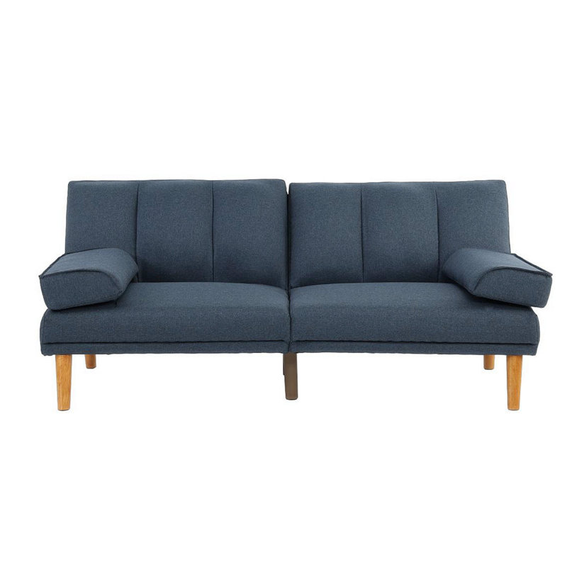 Measemease 71.14'' Modern Sofa Living Room Couch Living Room Sofa Comfy Couch, Navy Polyfiber