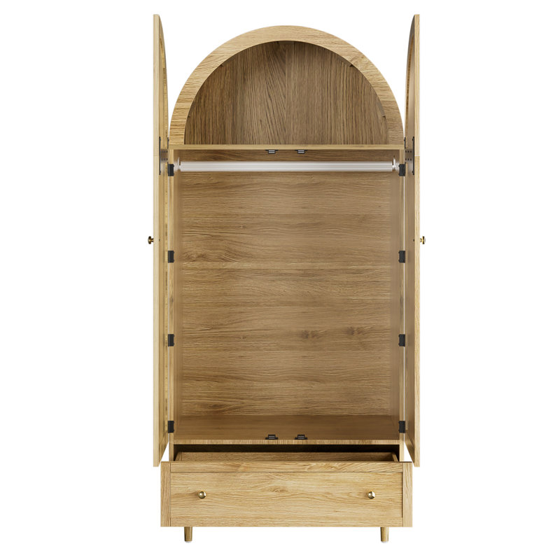 Wardrobe with 2 Fabric Doors AND 1 Drawer