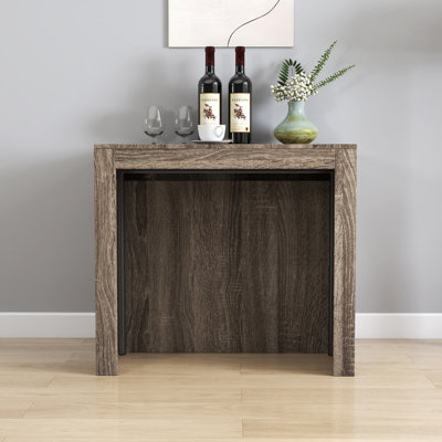 Modern Multifunctional Extendable Dining Table with Outlet, Space Saving Expanding Table with Storage for Party, Weddings, Meetings, Celebrations