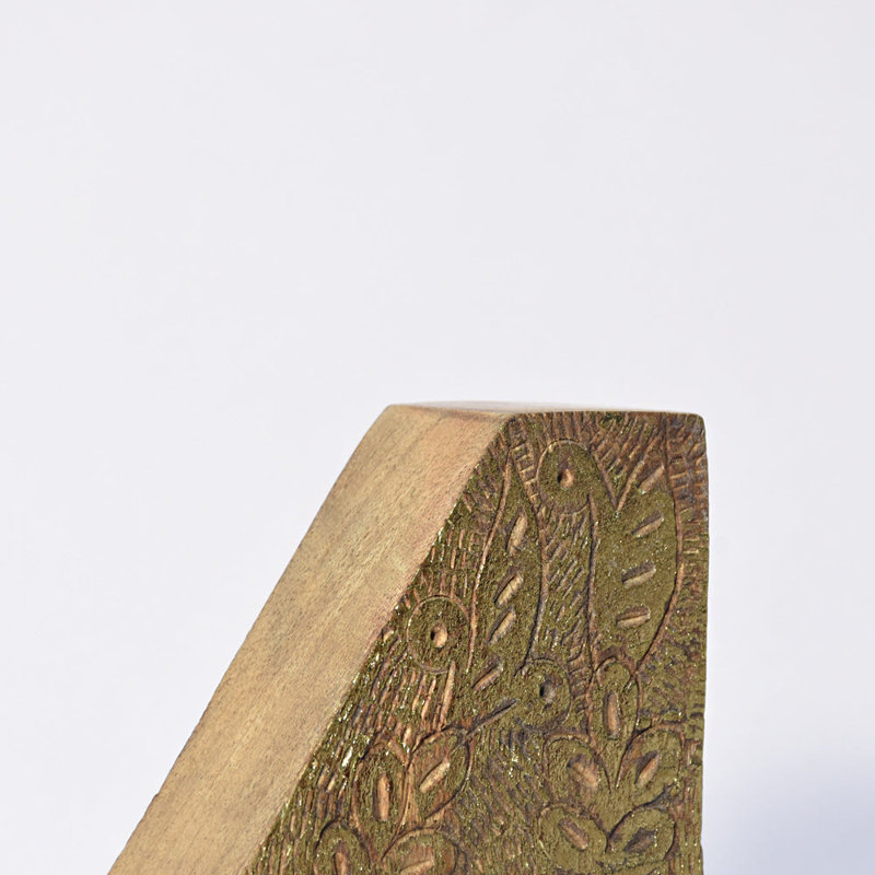 Haddam Text & Numbers Letter Block, Gold, 4