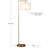 Montage Modern 60" Gold LED Floor Lamp with White Fabric Drum Shade, Bulb Included-954732194-1038233513