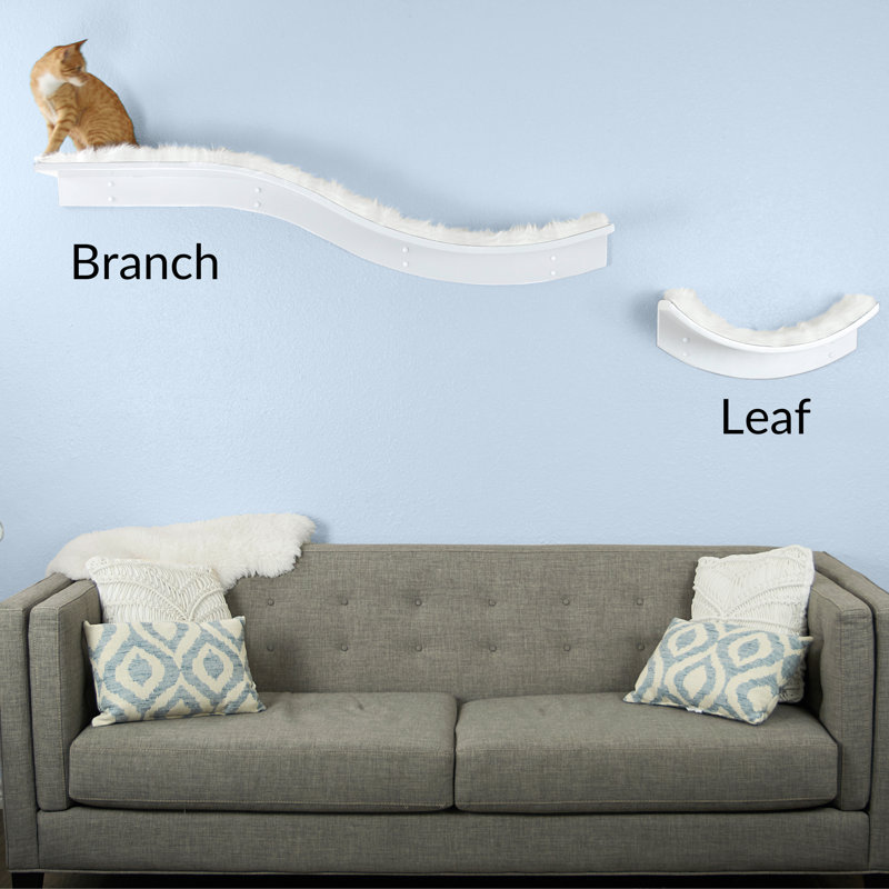 Lotus Leaf Cat Perch, White