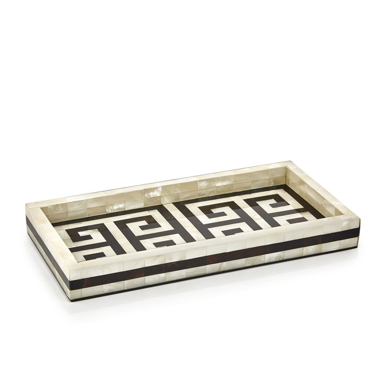 Greek Key Bathroom Tray