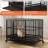 45.7W Rolling Dog Cage With Pull-Out Trays-1958446017