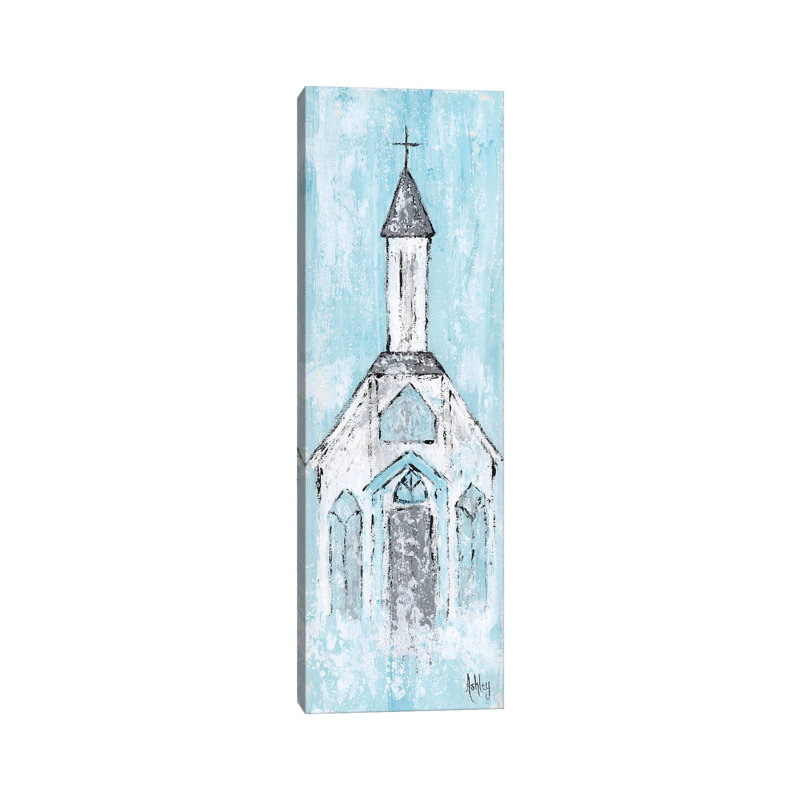 Abstract White Chapel by Ashley Bradley - Wrapped Canvas Panoramic Print, 121.92 cm H x 40.64 cm W x 1.91 cm D