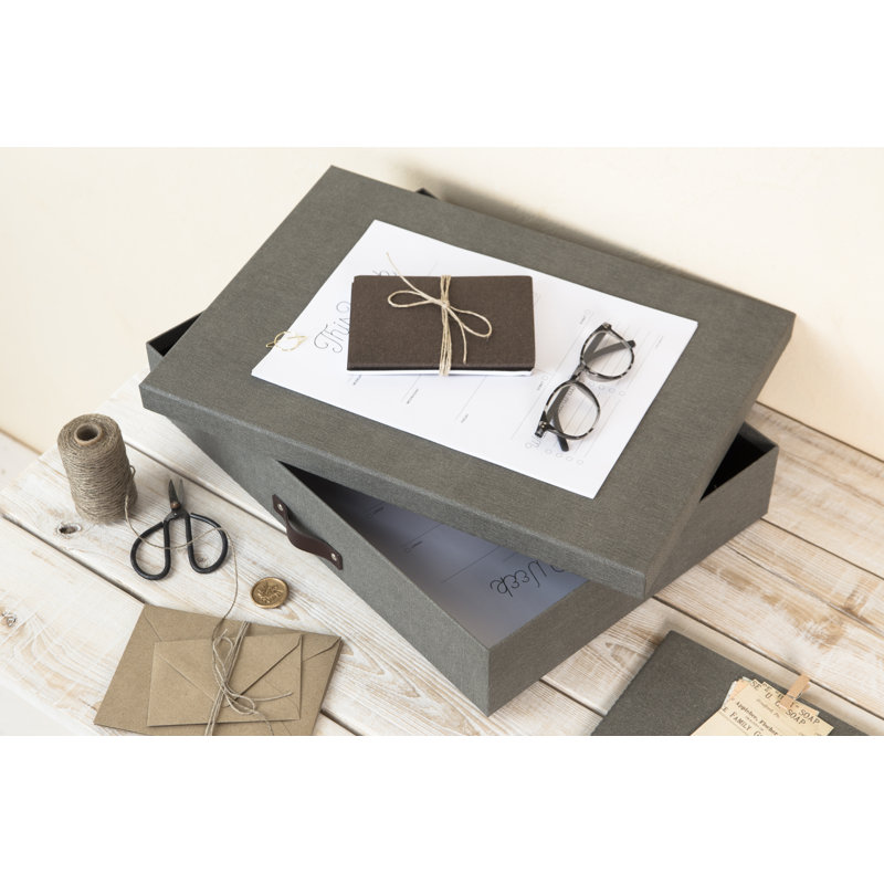 Boîte de rangement pour papiers et papiers Bigso Sverker, Gris