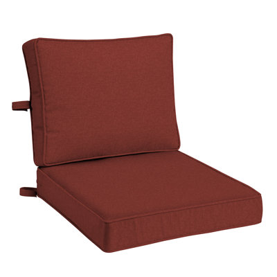 Ensemble de coussins de siège d'extérieur double en mousse ARDEN, 24 x 24, en ProFoam, résistant à la pluie et à la décoloration