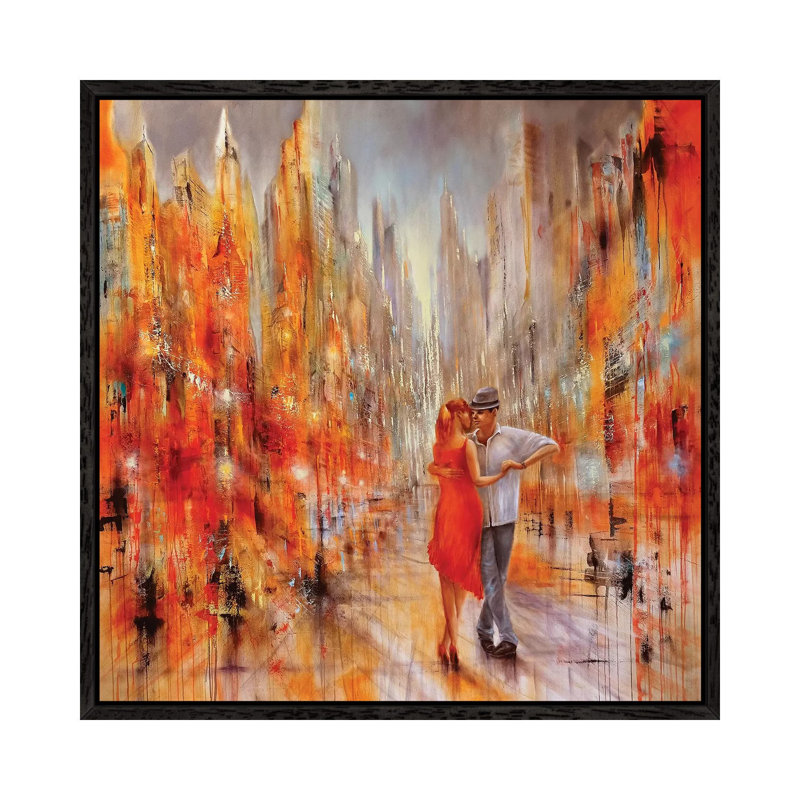 Salsa by Annette Schmucker - Painting on Canvas, Black Framed, 93.98cm H x 93.98cm W x 3.81cm D