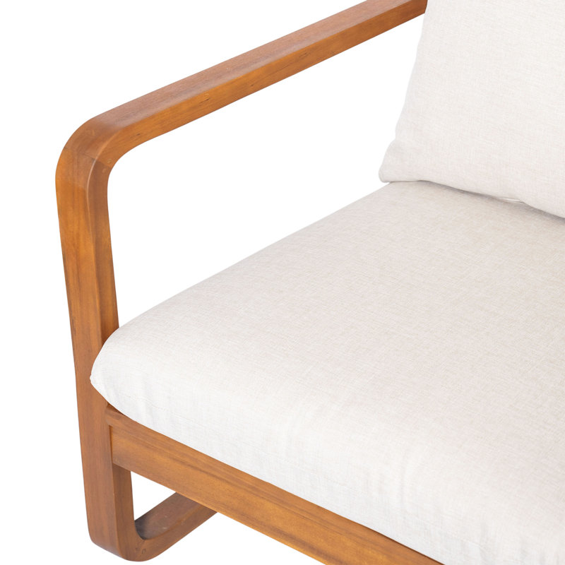 Ensemble de conversation d'extérieur moderne en bois d'acacia 2 pièces Brynne