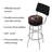 Swivel Upholstered Counter Stool with Metal Frame