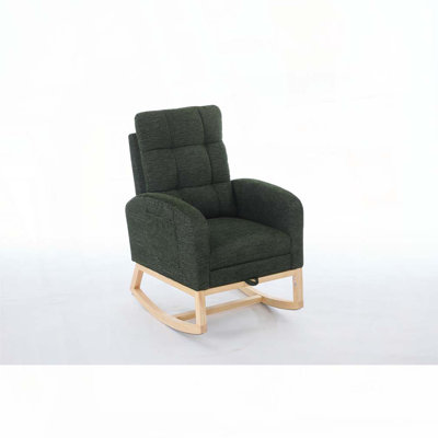 Chaise berçante avec pieds en bois massif