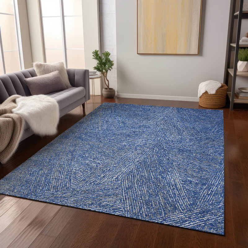 Tapis intérieur / extérieur bleu marine Terra , 8' x 10'
