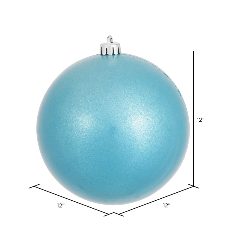 Holiday Décor Ball Ornament, 12", Turquoise