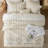 Tufted Boho Comforter Set Queen Size 3 Pieces