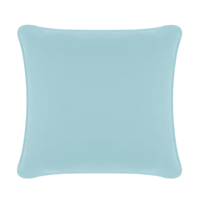 Coussins décoratifs Sparkles Home Atlas | Motif de plumes et de treillis | Facile d'entretien, Velours bleu pacifique