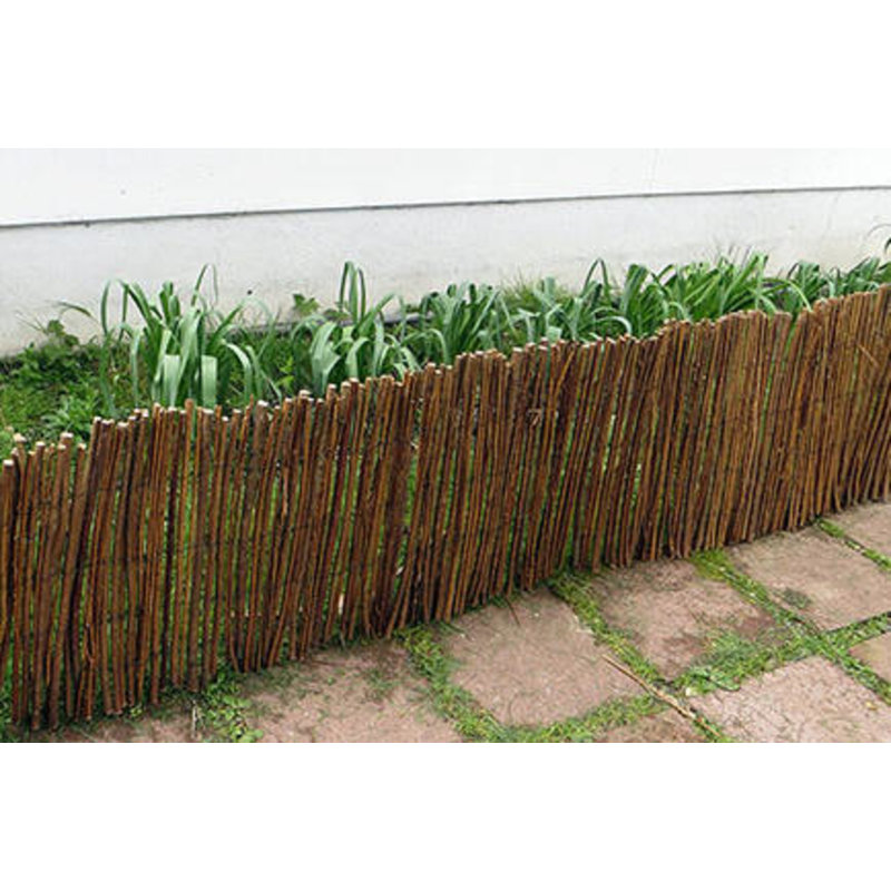 Rolled Willow Border Fence, 2 ft. H x 14 ft. W
