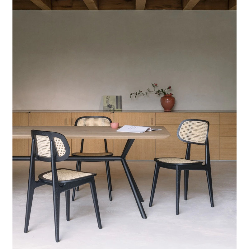 Titus Outdoor Dining Side Chair, Black Boucle, Black