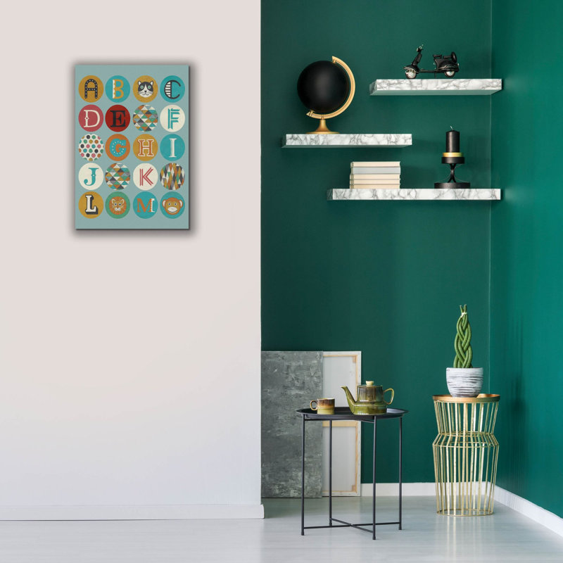Toile épique Graffiti «Luciens Alphabet 1» par Chariklia Zarris, 18 po x 26 po